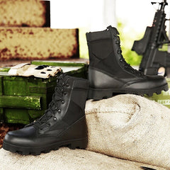 Genuine Leather Male Military Boots Desert Combat Botas Outdoor Hiking Boots