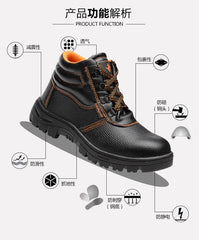 Men Safety Shoes Steel Toe Work Sneakers Indestructible Shoes Puncture-Proof Men Boots Water resistant Anti shock Non slip boots