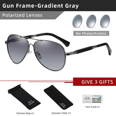 Sunglasses Polarized Men's Sun Glasses Women Fashion Pilot Gradient Eyewear