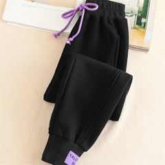 Gray women Sweatpants Autumn Winter Baggy Streetwear Oversize Sports Pants