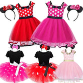 Cute Baby Girl Dress for 9M-4Yrs Children Summer Clothes Kids Minnie Mouse Polka