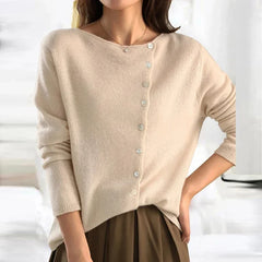 Autumn Winter Sweater Women Elegant Button Design Knitted Cardigans For Women