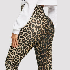 Leopard Print Leggings Women's High Waisted Yoga Pants Fitness Push Up Leggins