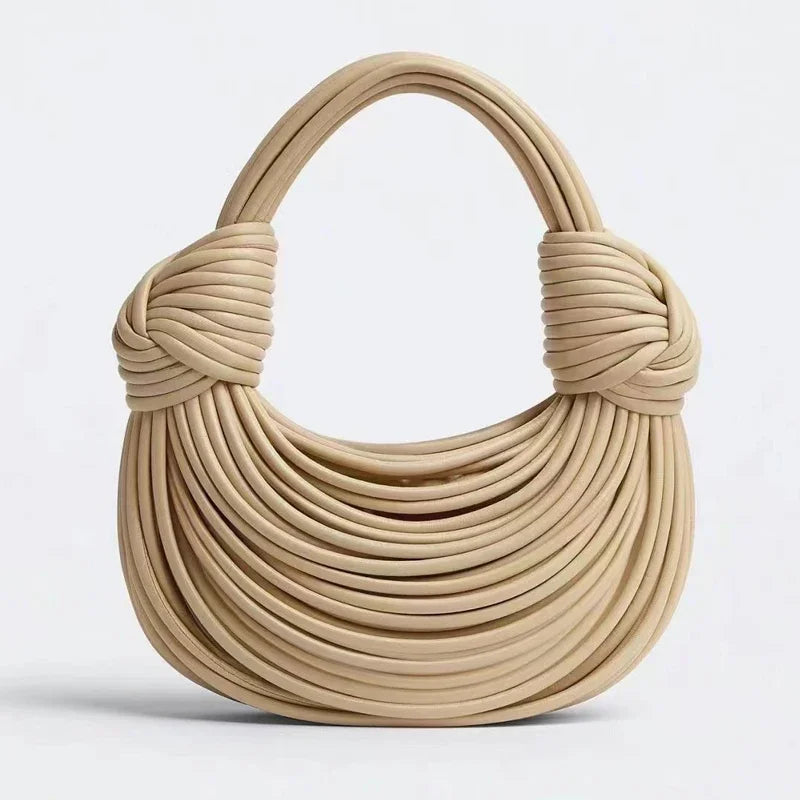 Handbags for Women in Gold Luxury Designer Brand Handwoven Noodle Bags