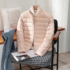 Autumn Winter Warm Women White Duck Down Slim Jackets Female