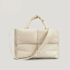 Fashion Leather Padded Tote Bag for Women Designer Quilted Handbags