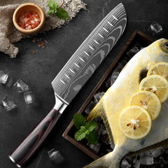 Professional Kitchen Knife Set 1-9PCS, Sharp Chef Knife Santoku Knife Fruit knife