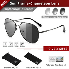 Sunglasses Men Women Fashion Photochromic Sun Glasses Chameleon
