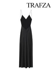 Formal attire Dresses: Woman Party Evening Slip Prom Dress Female Satin Long Dress