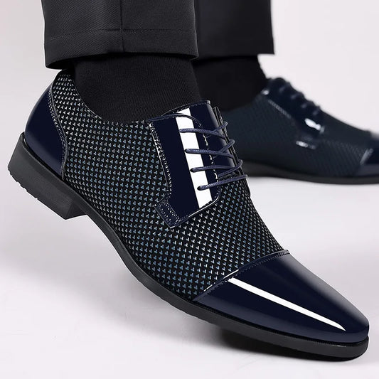 Trending Classic Men Dress Shoes For Men Oxfords PU Leather Shoes Lace Up
