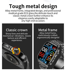 2025 New Five organ examination Health Care Smart Watch Men ECG+PPG Uric Acid Blood Fat Bluetooth Call Sports tracker Smartwatch