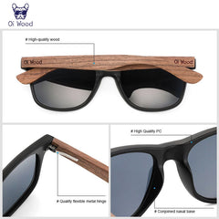 Sunglasses Men Polarized Fashion Sun Glasses Original Wood