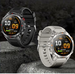 Outdoor Military Smart Watch Men Built-in GPS 1.46" AMOLED Compass Altimeter BT Call 3ATM Waterproof Clock LED Sports Smartwatch