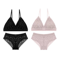 Bra and Panty Set Push Up Seamless Bras Mid Waist Briefs Underwear Sets