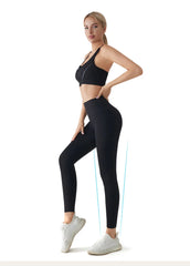 Spring Seamless Shark Leggings Women Mid-High Waist Tight Leggings