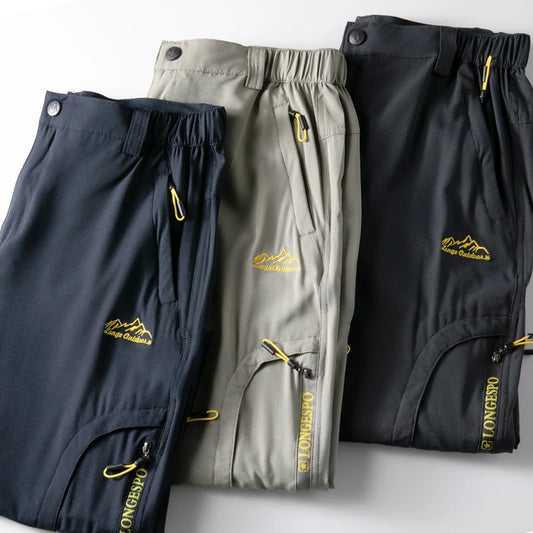 Summer Casual Stretch Pants Men Lightweight Quick Dry Breathable Hiking