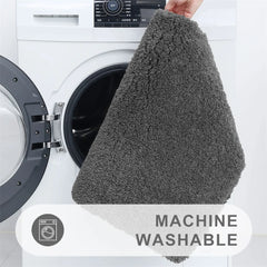 Bathroom Rug Mat Shaggy Soft Absorbent Bath Rug Non Slip Thick Plush Machine