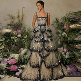 Evening wear Dresses: Sparkly Sequin Tiered Ruffles Elegant Women