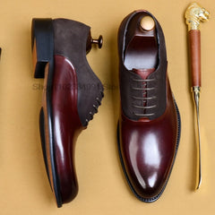 Mens Oxford Genuine Leather Shoes Black Brown Classic Shoes Brogue