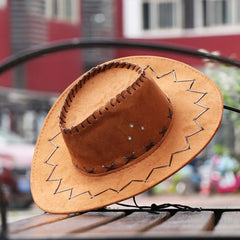 Women Men Cowboy Hat Western Suede Cowgirl Hats Fashion West Fancy Dress Party