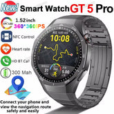 2025 New GPS NFC GT5 Pro Smart Watch Men HD AMOLED Screen Heart rate Bluetooth Call IP68 Waterproof Man Smartwatch Holiday Gifts