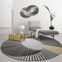 Crystal Velvet Round Carpet Light Luxury Office Desk Chair Non-Slip Mat Table