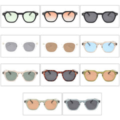 Sunglasses polarized male polygon orange green blue female sun glasses