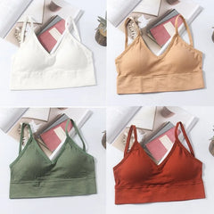 Women Seamless Bra Set, Beautiful Back Cotton Bra Comfortable Breathable