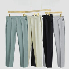 Gray Male Suit Trousers Plus Big Size Office Men's Summer Pants Work
