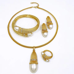 Italian Luxury Red Opal Pendant Jewelry Set For Women Wedding Jewellery Gift Daily