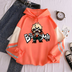 Anime My Hero Academia Kawaii Bakugou Katsuki Manga Hoodies Men Plus Size