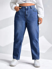 Plus Size Jeans for Women Harem High Waist Full Length Women Jeans Stretchy Pants