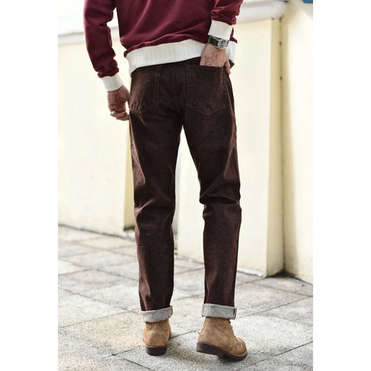 Men Jeans Brown Jeans Men Jeans Trousers Selvedge Denim Jeans