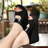 Womens Comfortable Heels: Women's Platform Slippers Wedge Shoes Ladies