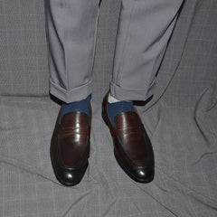 Luxury Brand Slip-On Dress Shoes Men Genuine Leather Italian Penny Loafer Shoes