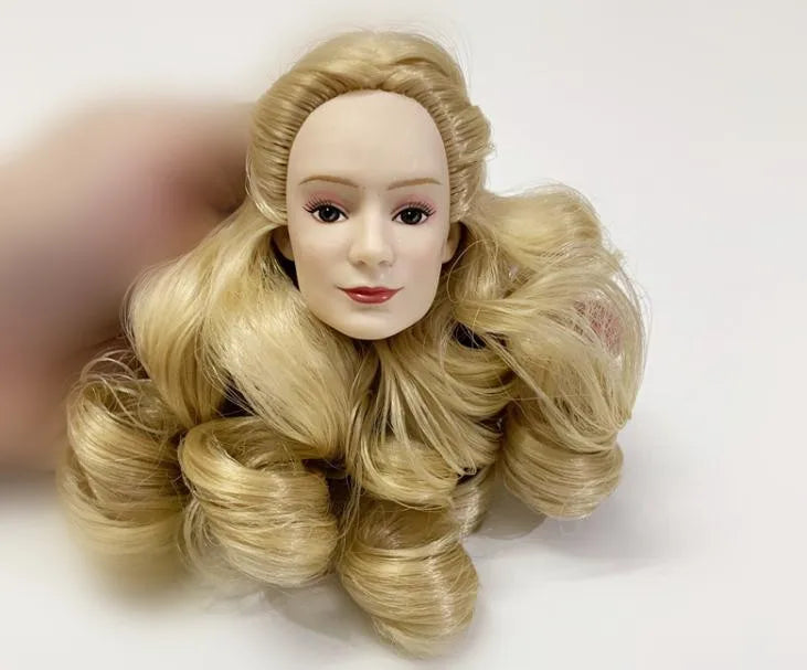 Original Rare Face Doll Heads Colorful Soft Hair Doll Parts Red Queen King Alice Doll Heads Doll accessories Figures Toy Parts