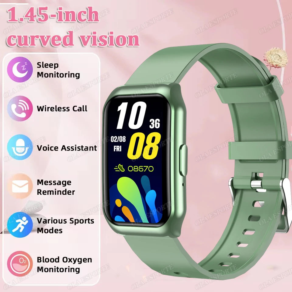 Smart Watch Women Men AMOLED Screen Health Heart Rate Monitoring Bluetooth Call IP68 Waterproof Outdoor Sport Call Smartwatch