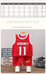 Children's Sets Summer Children Sleeveless T-shirt Shorts Set Quick-drying Outdoor Tank Top Shorts Sets Boys Sport Basketball Tr