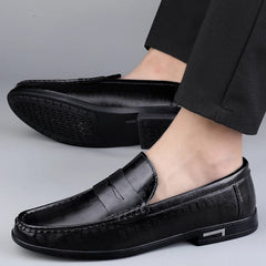 Genuine Leather Men Shoes Casual Men Loafers Breathable Office Formal Shoes Men