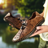 Men's Leather Shoes Breathable Driving Shoes Luxury Brands Formal