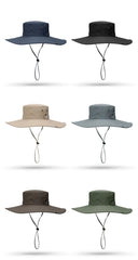 Bucket Hat Cowboy Men Outdoor Fishing Hiking Beach Hats Mesh Breathable