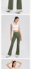 Sports Flared Leggings Womens Yoga Pants Gym Fitness Tights