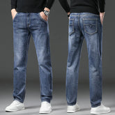 Men's Stretch Jeans Business men Straight Leg Classic Jeans Casual Denim