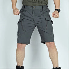 Men Cargo Shorts Quick Dry Tactical Short Pants Multi-Pocket Shorts Men's