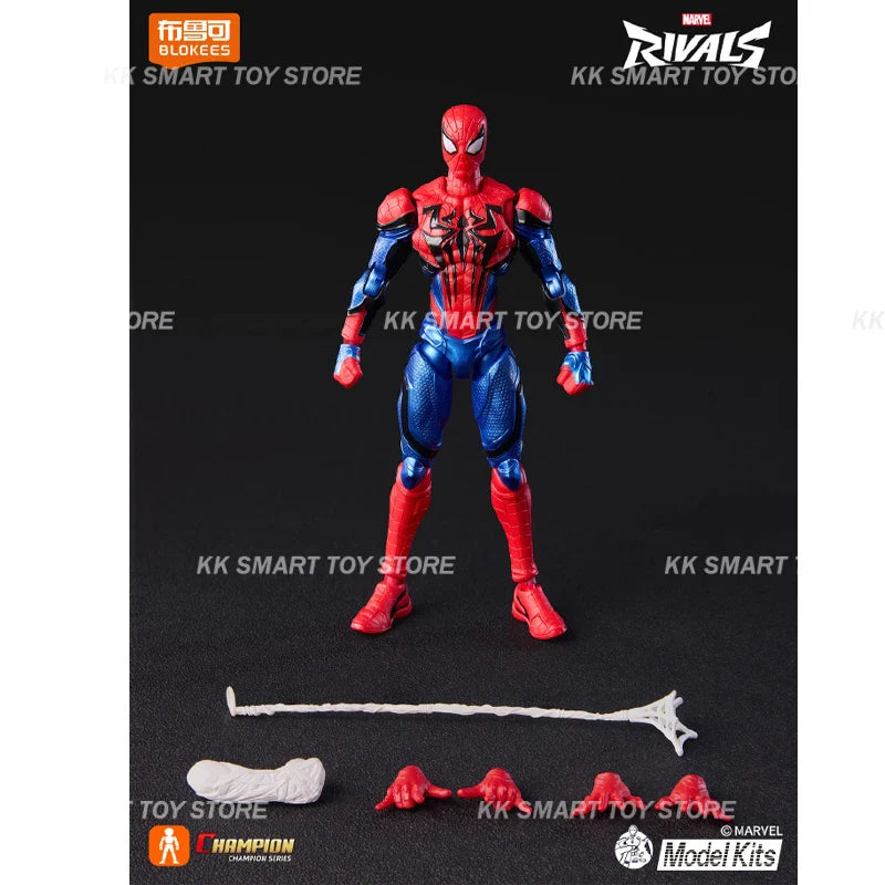 New Blokees Marvel Rivals Champion Class Spider-Man Venom Model Kit Buildable Action Figure Blind Box Collectible Assembly Toys