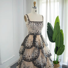 Evening wear Dresses: Sparkly Sequin Tiered Ruffles Elegant Women