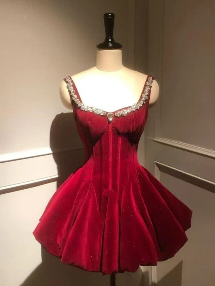 2025 Autumn Vintage Elegant Y2K Velvet Off Shoulder Dress Bow Bodycon Mini A-line Women Evening Party Subculture Lolita Formal