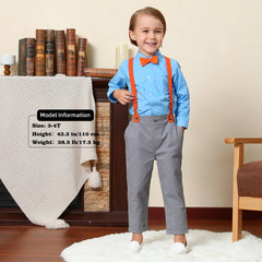 Toddler Boy Outfits Baby Halloween Birthday Suits Kids Clothes Suspender Dress Gentleman Photography Infant Party Gift Set