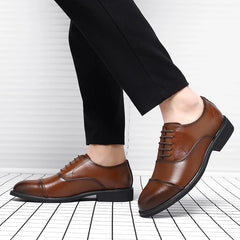 Men 37-46 Men's Flat / 6CM Heightening Elevator Shoes Business Formal Leather Shoes