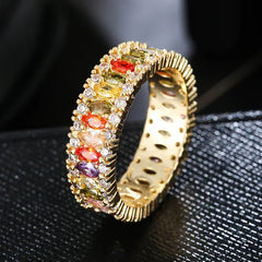 Cubic Zirconia Engagement Rings for Women Marquise Crystal Wedding Ring Party